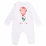 pink baby grow personalised