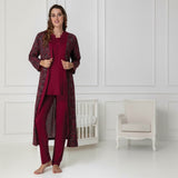 Cherry Red maternity nightie by Mini Plum – breastfeeding-friendly maternity nightwear view