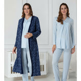 Navy maternity nightie by Mini Plum – breastfeeding-friendly nursing nightwear in soft cotton modal, hospital bag ready