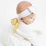 baby dress with gold angel wings