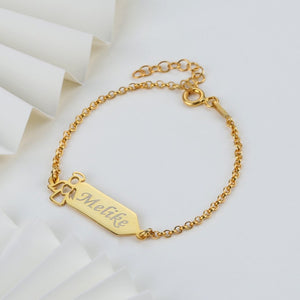 Personalized Angel Bar Bracelet