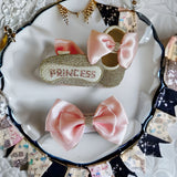 Pink Bling Baby Shoes and Headband