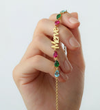 Personalised Bracelet with Gemstones