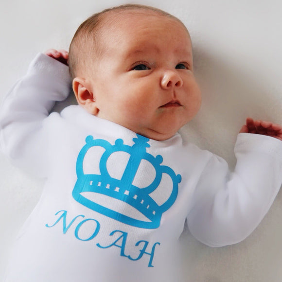 Personalised Baby Bodysuit-Crown - miniplum