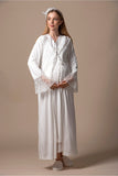 Maternity Robe & Nursing Nightdress with Lace Details