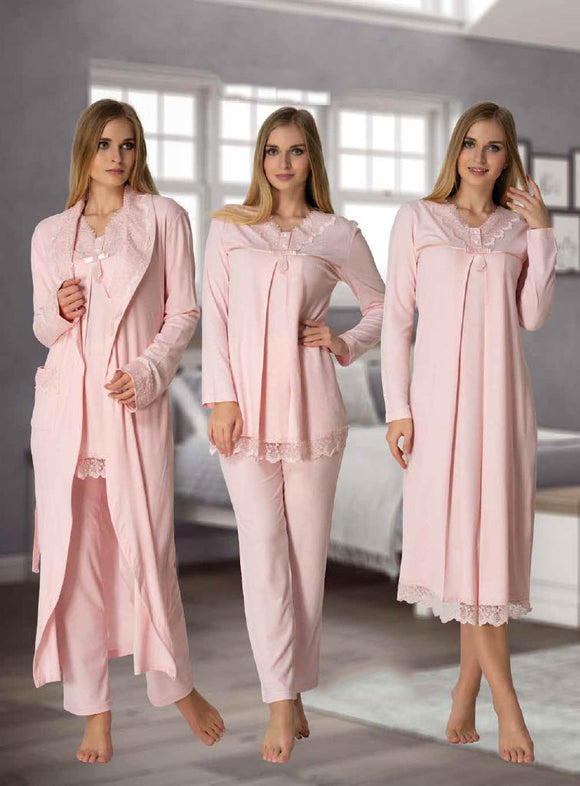 Pink Maternity Robe, Nightdress. pyjamas with floral design mum hospital bag floral