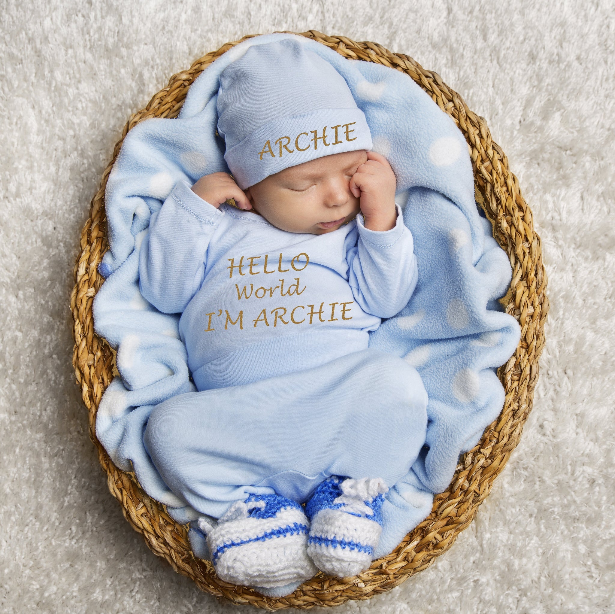 Personalized Newborn Newborn Welcome Home Outfit Boy Baby Boy