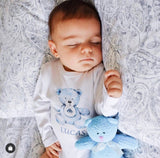 Blue Teddy Personalised Baby Bodysuit