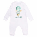 personalised baby grow with bunny
