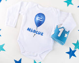 Personalised Baby Bodysuit - Birthday Balloon