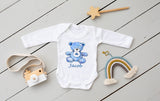 Personalised Baby Coming Home Outfit- Blue Teddy