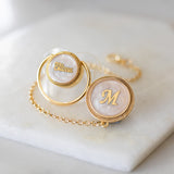 Personalized Glam Pacifier - Clear & Gold