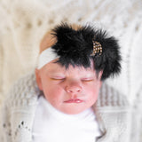Faux Fur Thin Baby Bow