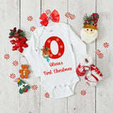 Personalized Christmas Bodysuit and Hair Bow