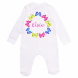 personalised baby romper buttefly print