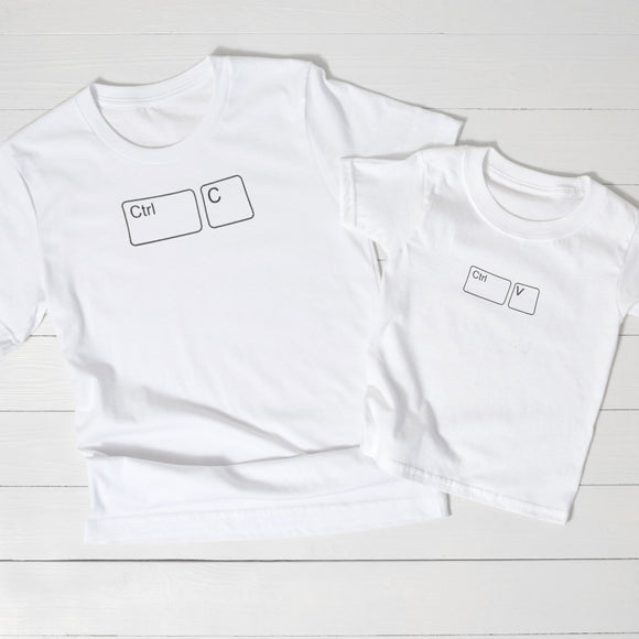 copy paste father and son  t shirt