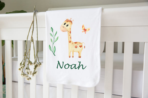 Personalised Baby Blanket- Giraffe