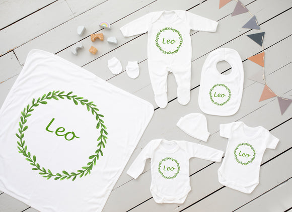 Personalised Coming Home Oufit- Leaves