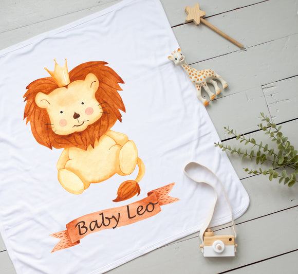 Personalised Baby Blanket- Lion