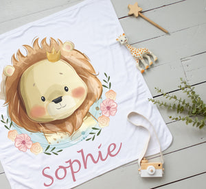 Personalised Baby Blanket- Lion