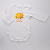 Personalised Baby Bodysuit - Pumpkin - miniplum
