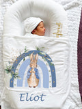 Personalised Baby Blanket- Mr. Rabbit