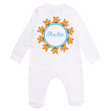 personalised baby grow with teddy bear 