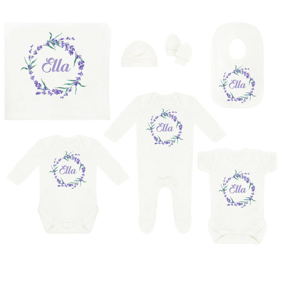 Personalised Coming Home Outfit- Lavenders