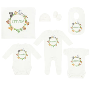 Personalised Baby Coming Home Outfit- Forest Animals