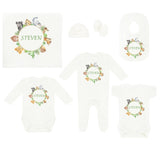 Personalised Baby Coming Home Outfit- Forest Animals