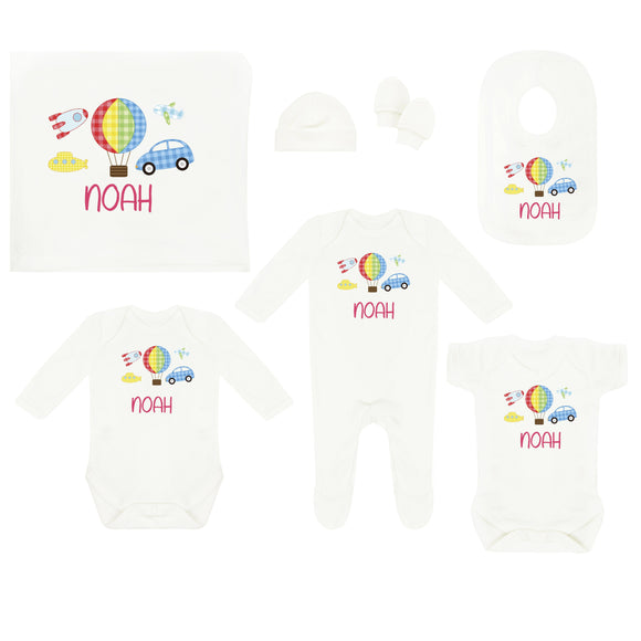 Personalised Baby Coming Home Outfit- Vehicles