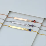 Personalized Thin Bar Bracelet