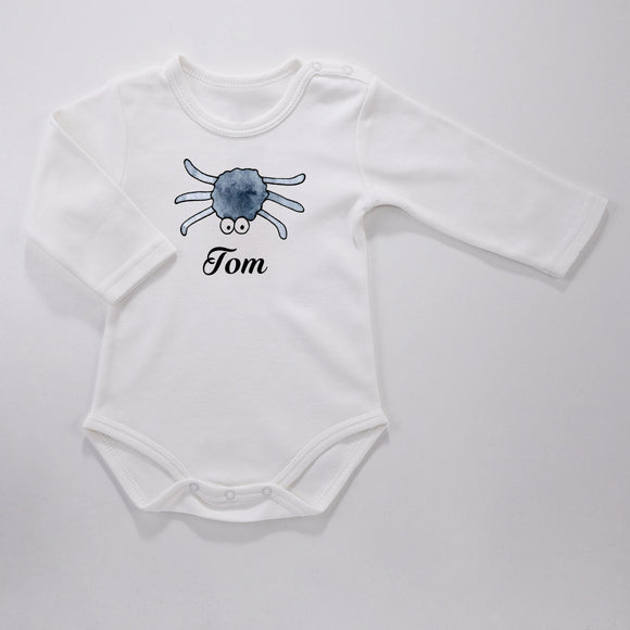 Personalised Baby Bodysuit - Spider - miniplum