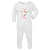Personalised Baby Sleepsuit-Unicorn - miniplum